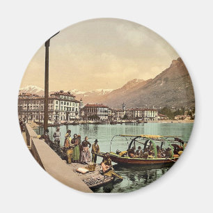 Lugano, am Kai, Tessin, Schweiz vintage P Magnet