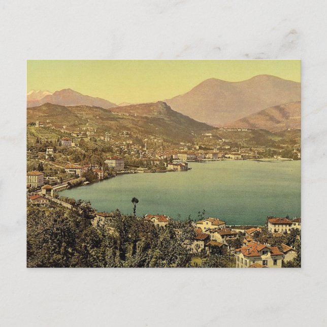 Lugano, aus San Salvatore, Tessin, Schweiz vi Postkarte (Vorderseite)