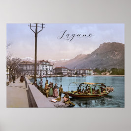 Lugano Quay, Schweiz Poster