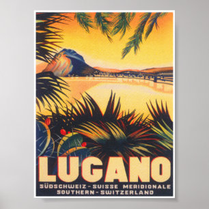 Lugano Schweiz Ristorante da Valentino Poster