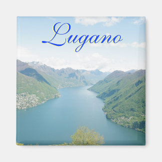 Lugano, Schweiz Square Magnet