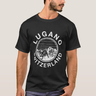 Lugano - Schweiz Vintages Retro Skigebiet Lugano T-Shirt
