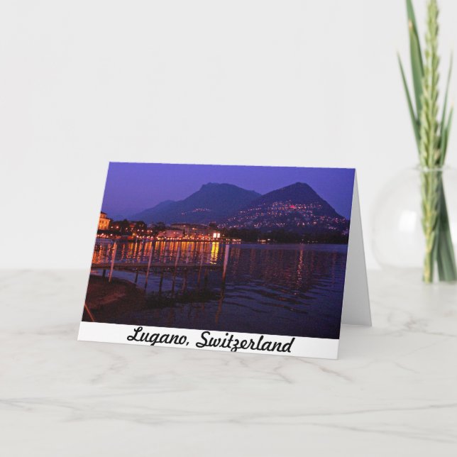 Lugano, Switzerland 5 x7 Greeting Card Karte (Vorderseite)
