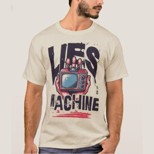 Lügen Maschine Vintage-Fernseher Cool große Text M T-Shirt
