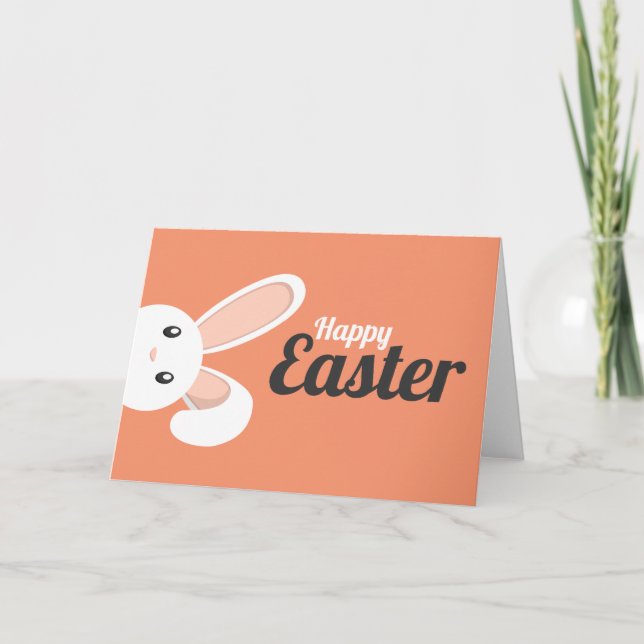 Lugender Osterhase Feiertagskarte (Vorderseite)
