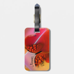 Luggage Tag/Butterfly and Heart Gepäckanhänger