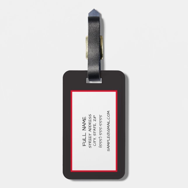 LUGGAGE TAG GEPÄCKANHÄNGER (Rückseite vertikal)