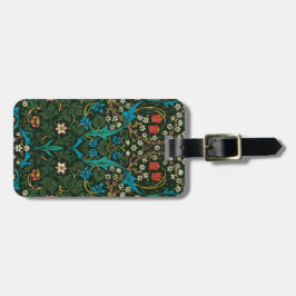 LUGGAGE TAG MIT WILLIAM MORRIS "TULIPS" DESIGN GEPÄCKANHÄNGER
