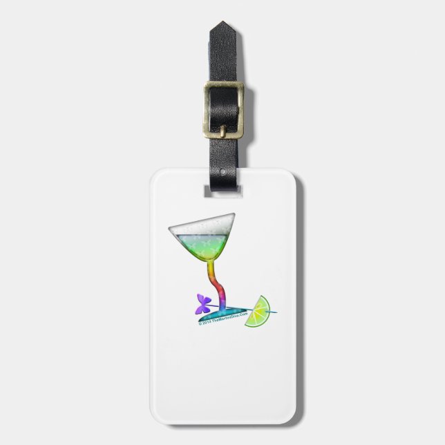 LUGGAGE TAGS - BUTTERFLY MARTINI GEPÄCKANHÄNGER (Vorderseite vertikal)