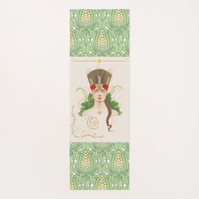Lughnasadh Goddess Tailtiu Yogamatte (Rückseite)