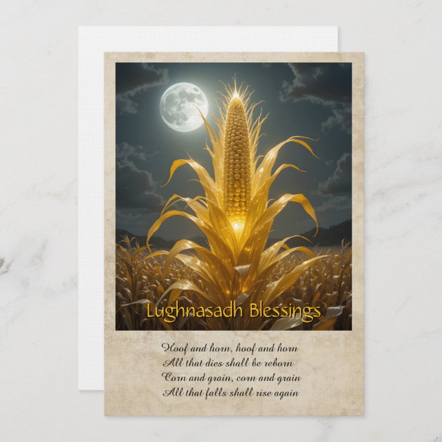 Lughnasadh Lammas Greeting Card Dankeskarte (Vorne/Hinten)
