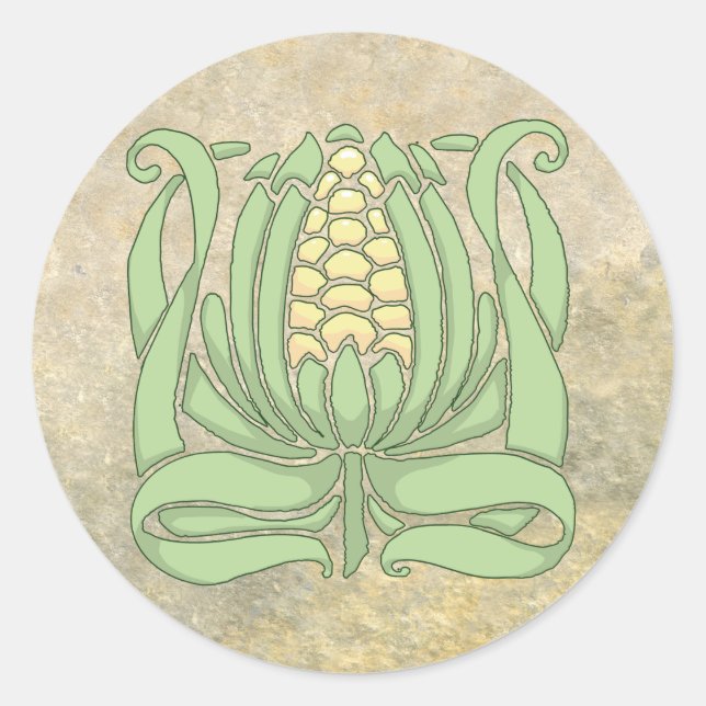 Lughnasadh Sweet Corn Runder Aufkleber (Vorderseite)