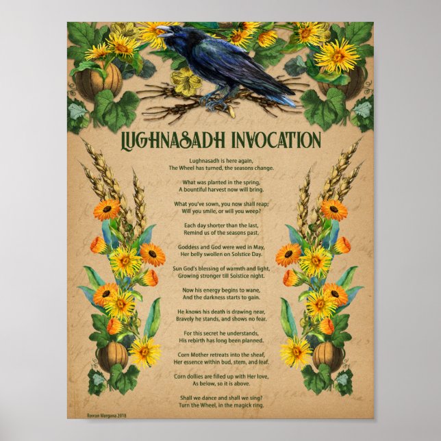 LUGHNASADS INVOCATION PRAYER POSTER (Vorne)