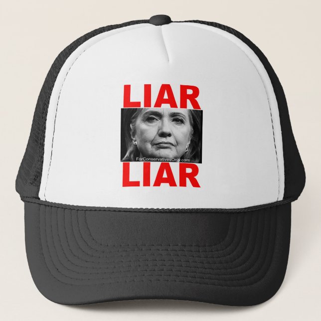 Lügner-Lügner Hillary Clinton Truckerkappe (Vorderseite)