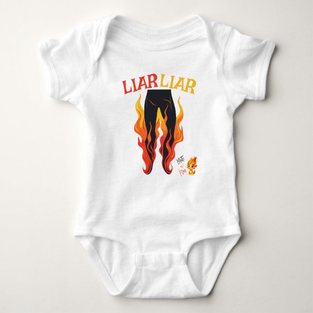 Lügner, Lügner, Pant's on Fire Baby Strampler (Vorderseite)