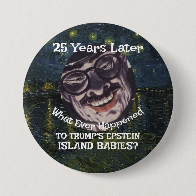 Lügner Trump Epstein Insel Dateien Babys Republika Button (Vorderseite)