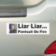 Lügnerlügner Pantsuit auf Feuer-Autoaufkleber Autoaufkleber (On Car)