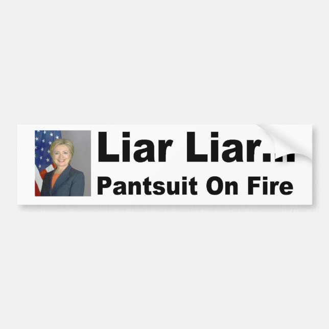 Lügnerlügner Pantsuit auf Feuer-Autoaufkleber Autoaufkleber (Vorne)
