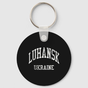 Luhansk Ukraine Retro 70er College-Sportstil Schlüsselanhänger