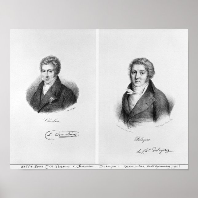Luigi Cherubini und Nicolas Marie Dalayrac Poster (Vorne)