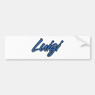 Luigi Name blue Aufkleber Sticker Autoaufkleber