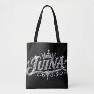 LUINA Luxus-Diamantkrone mit individuellem Namen a