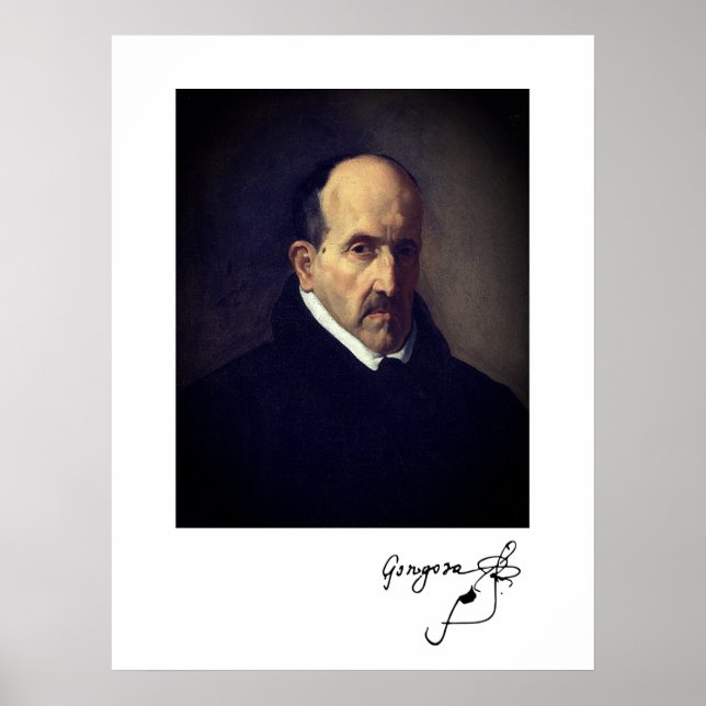 Luis de Góngora (Portrait/Unterschrift) Poster (Vorne)