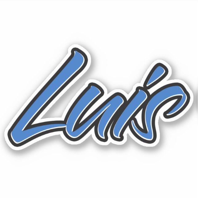 Luis Name blue Aufkleber Sticker Stickerset (Vorderseite)