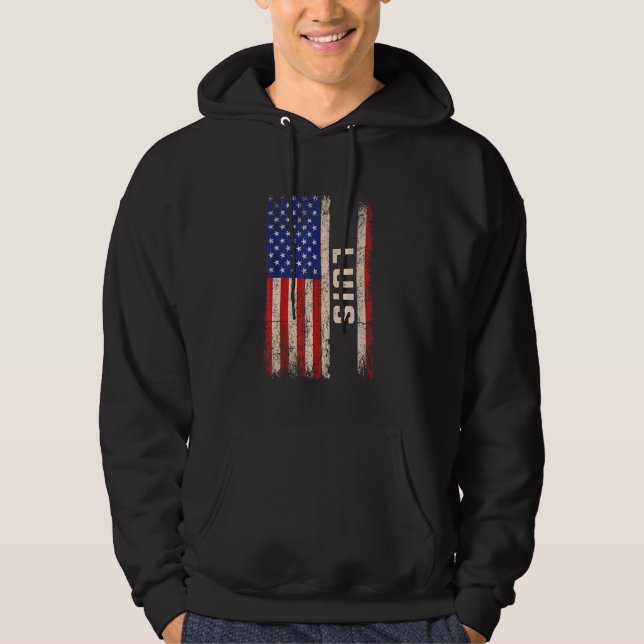 Luis Vorname Shirt Luis Name American Flag (Vorderseite)