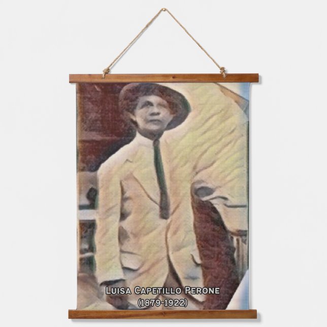 Luisa Capetillo Wandteppich Mit Holzrahmen (Vorderseite)