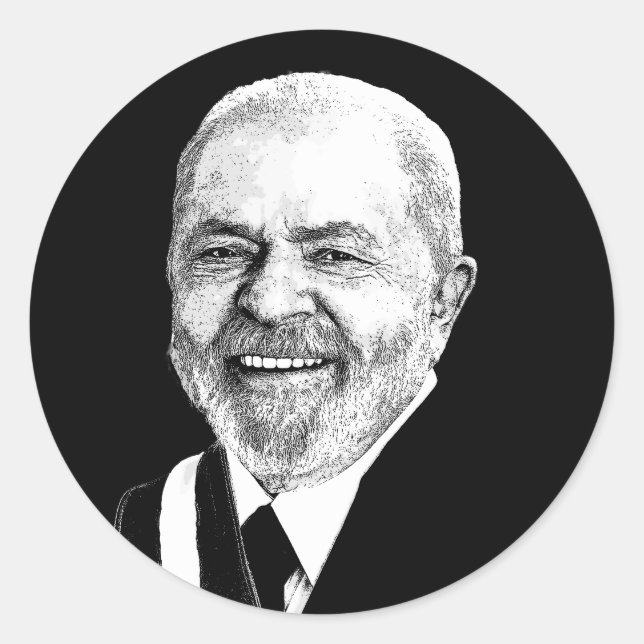 Luiz Inacio Lula da Silva Runder Aufkleber (Vorderseite)