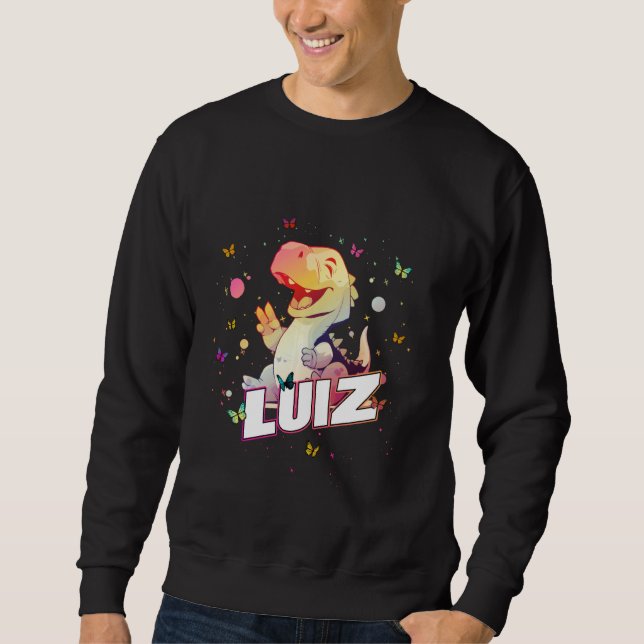 LUIZ - Niedlicher Name des Jungen mit niedlichem D Sweatshirt (Vorderseite)