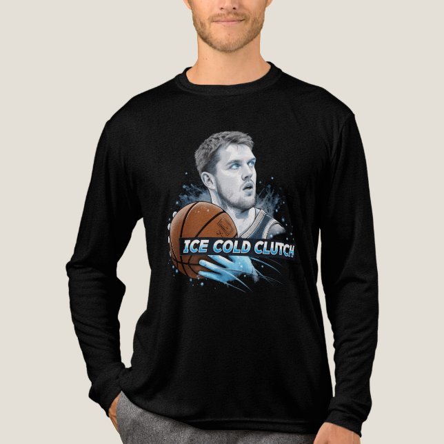 Luka Dončić Ice Cold Clutch T - Shirt: Basketball  Tri-Blend Shirt (Vorderseite)