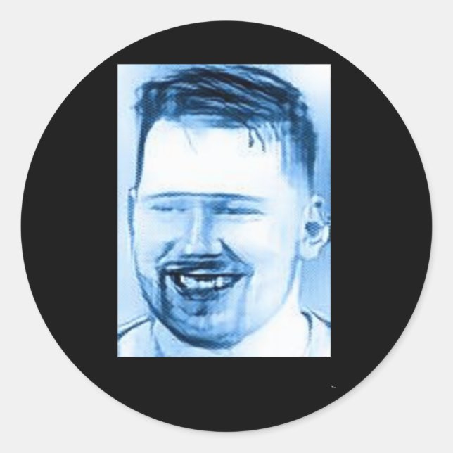 Luka Doncic Runder Aufkleber (Vorderseite)