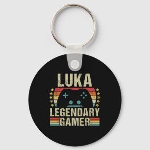 Luka Gamer Retro-Gaming Vintage-Game Personalisier Schlüsselanhänger