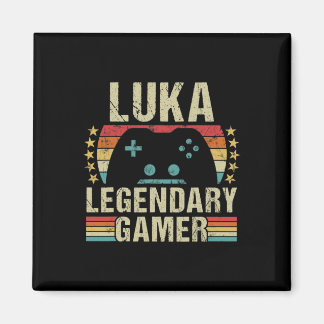 Luka Gamer Retro-Gaming Vintage-Game Personalized Magnet