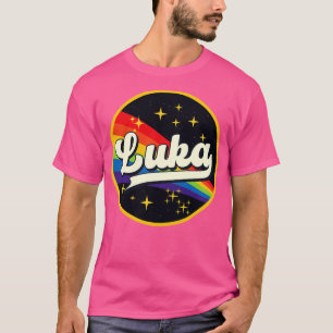 Luka Rainbow in Space Vintag Style T-Shirt
