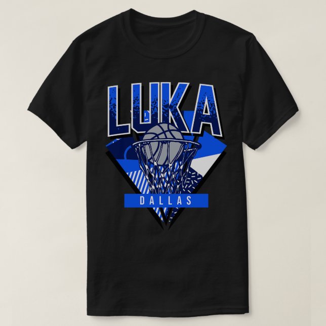 Luka Retro Dallas Basketball Throwback T-Shirt (Design vorne)