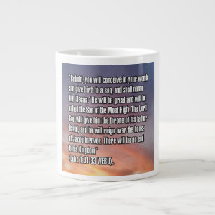 Lukas 1:31-33 WEBU Mug Jumbo-Tasse