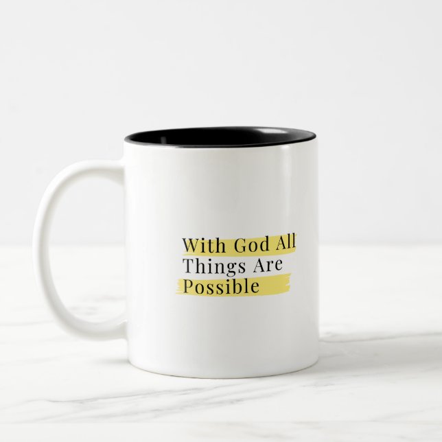 Lukas 1:37 zweifarbige tasse (Links)