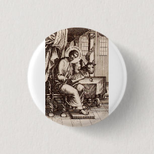 Lukas der Evangelist und Apostel Button
