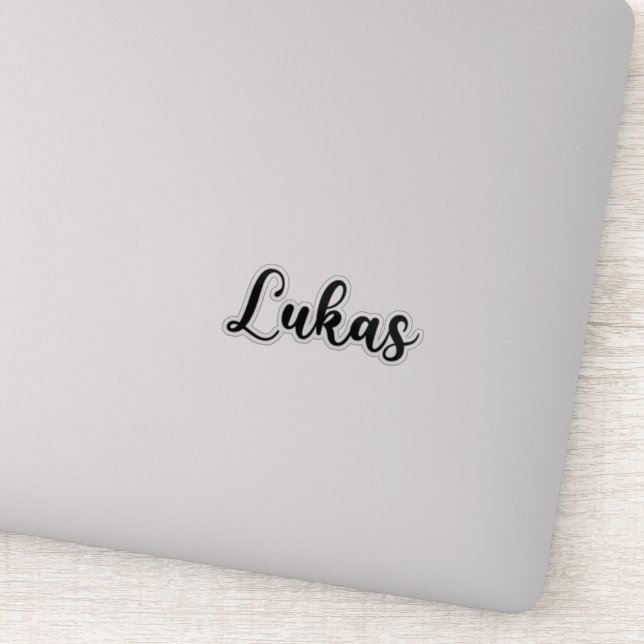 Lukas Name - Handgeschriebene Kalligrafie Aufkleber (Detail)
