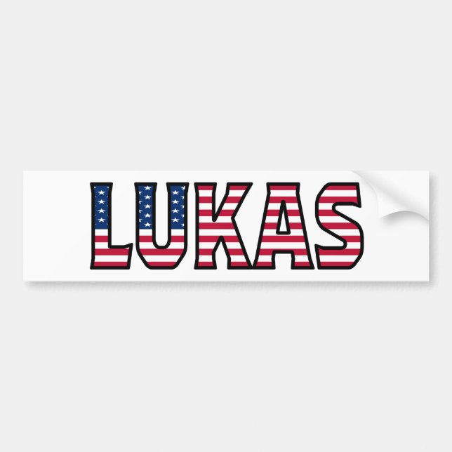 Lukas Name Vorname USA Aufkleber Sticker Auto Autoaufkleber (Vorne)