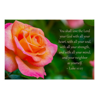 Luke 10:27 Druck, Wertposter-Papier (Halbglanz) Poster