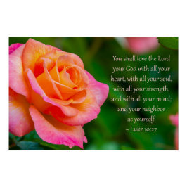 Luke 10:27 Druck, Wertposter Papier (Halbglanz) Poster