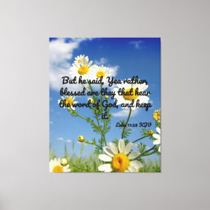 Luke 11:28 Bibelverse KJV Gemälde Kunst Leinwanddruck