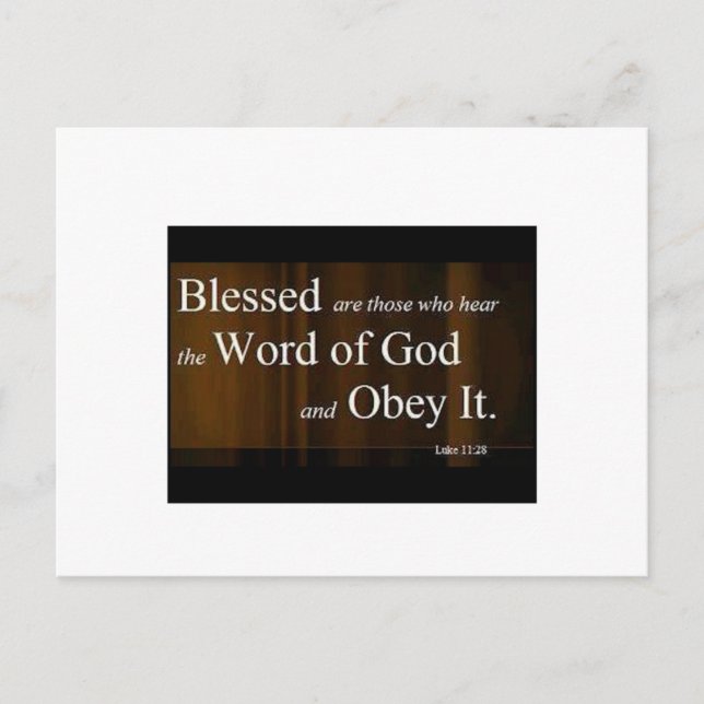Luke 11:28 postkarte (Vorderseite)