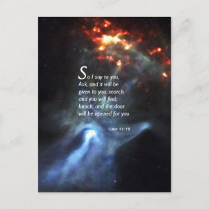 Luke 11:9 postkarte