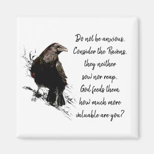 Luke 12:22-24 Seien Sie nicht ängstlich Ravens Zit Magnet