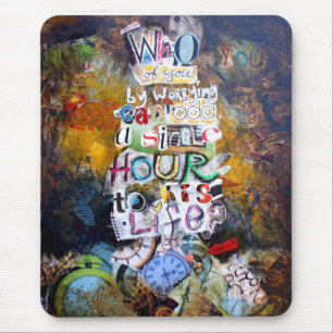 Luke-12:25 Bibel-Vers-Collage Mousepad